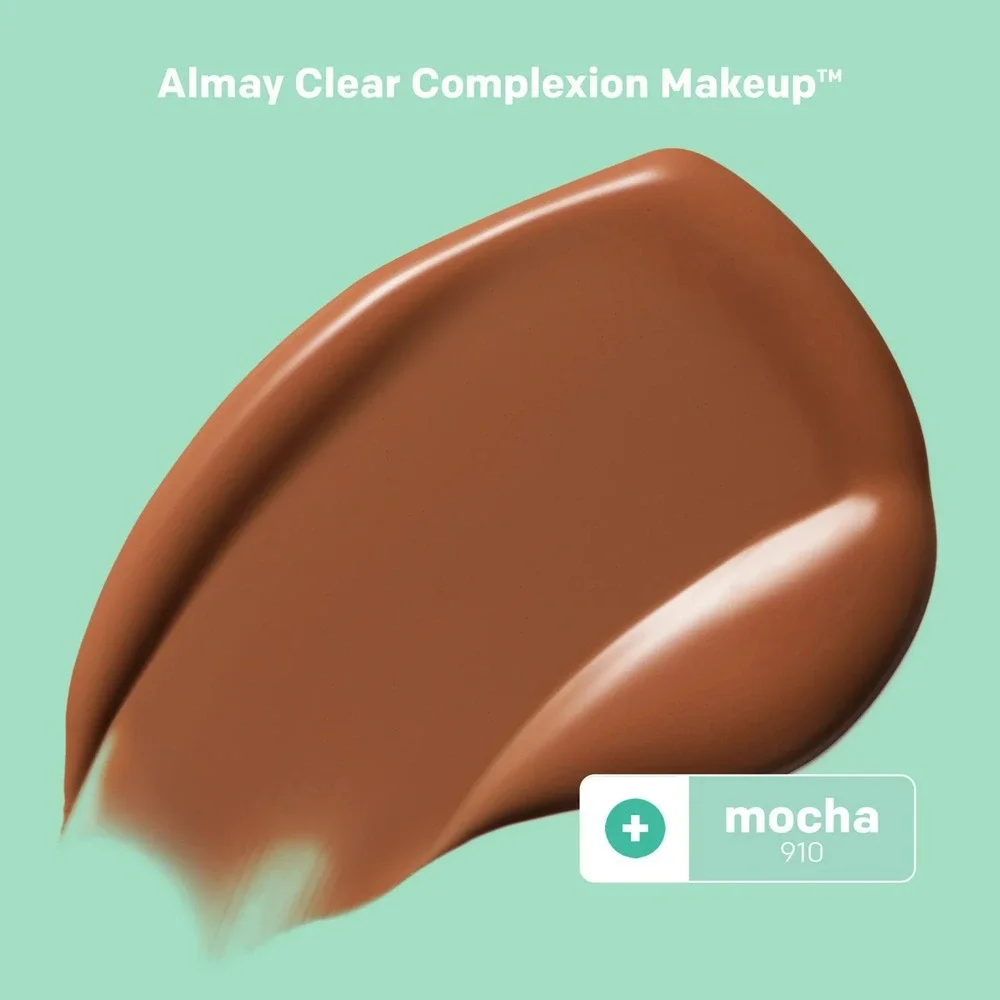 Almay Clear Complexion Foundation Makeup Hypoallergenic 910 Mocha